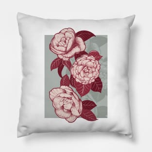 Peonies in colors Pillow