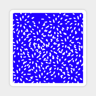 Blue polka dot floral graphic design Magnet