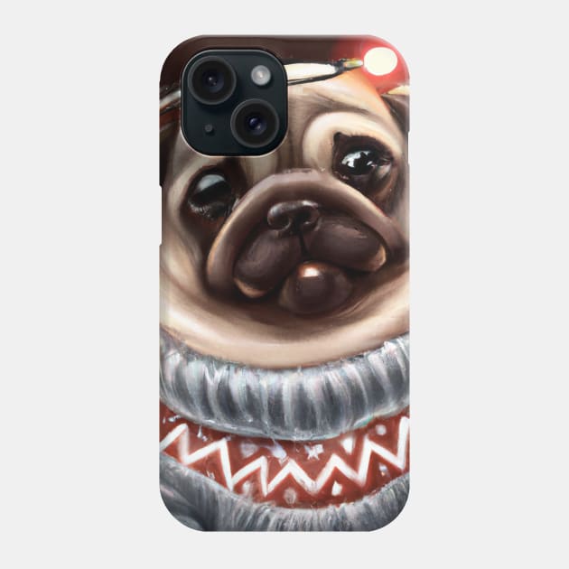 Cute Pug Drawing Phone Case by Play Zoo