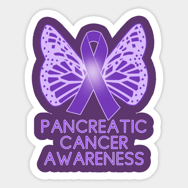 Pancreatic Cancer Awareness Purple Ribbon Butterfly Pancreatic Cancer Aufkleber Teepublic De