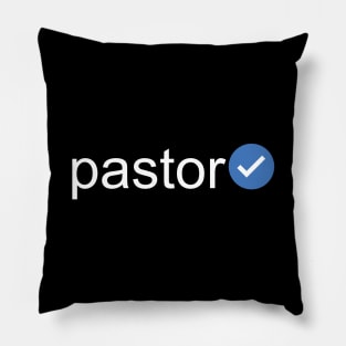 Verified Pastor (White Text) Pillow