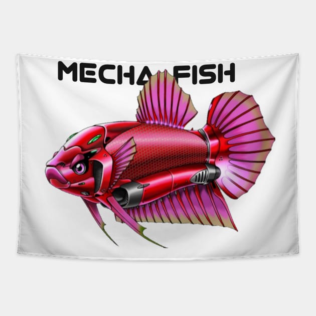 Mecha betta fish Tapestry by Look's style