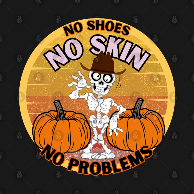 Funny Fritts Halloween Western Skeleton sticker, shirt by Shean Fritts 