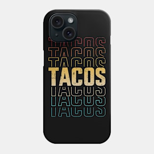 Funny retro vintage tacos for Taco Tuesday and Cinco de Mayo Phone Case