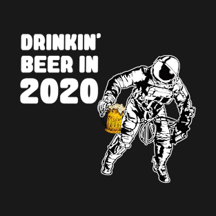 Funny astronaut drinks beer filtered protected T-Shirt