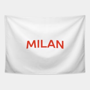 Milan City Typography Tapestry