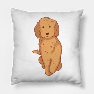 Cute Golden doodle art Pillow