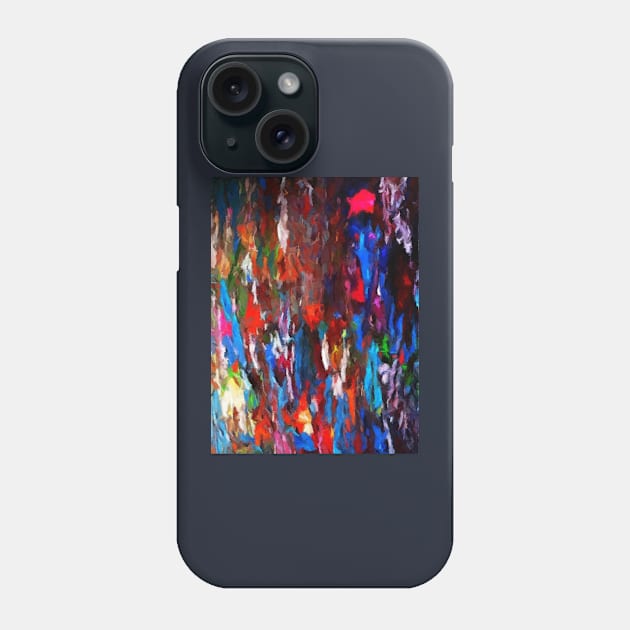 Abstract palette knife paint splatter Phone Case by druidwolfart