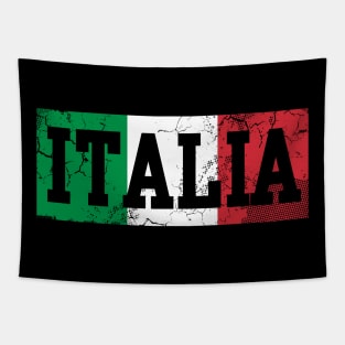Italia Italian Flag Italy Vintage Distressed Tapestry