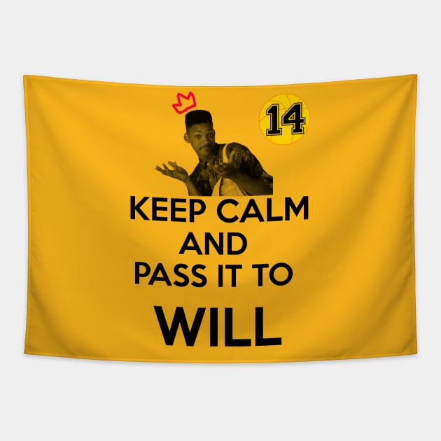 KEEP CALM AND PASS IT TO WILL Tapestry by SIMPLICITEE