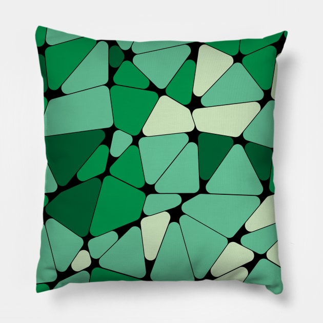 Green Mosaic Style Tile Pillow by Brobocop