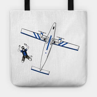 Skydiver And Plane Tote