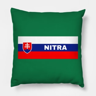 Nitra City in Slovakian Flag Pillow