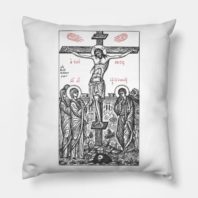 The Death of Christ Orthodox Pillow by Beltschazar