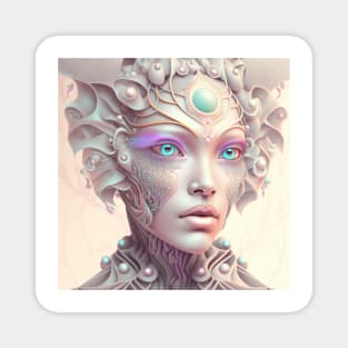 Portrait in Pastel Colors of A Fractal Robot Magnet