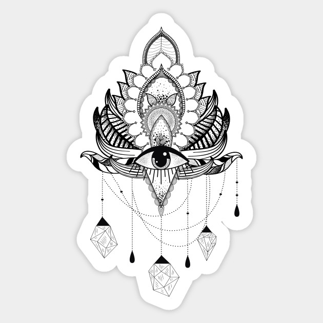 Wonderful Elegant Lotus Mandala Design Lotus Flower Mandala Geometric Abst Sticker Teepublic