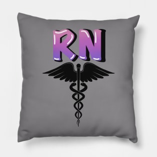 Registered Nurse Caduceus Symbol Pillow