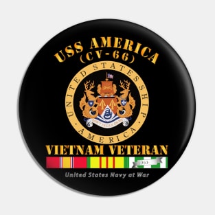 USS America (CV-66) - Vietnam Vet w VN SVC Pin