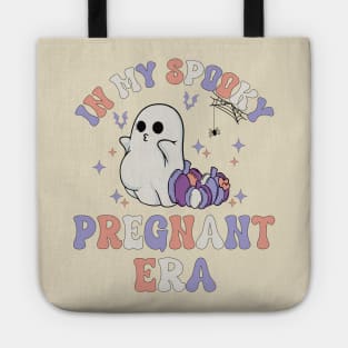 In My Spooky Pregnant Era Ghost Halloween Pregnant Mom Women Tote