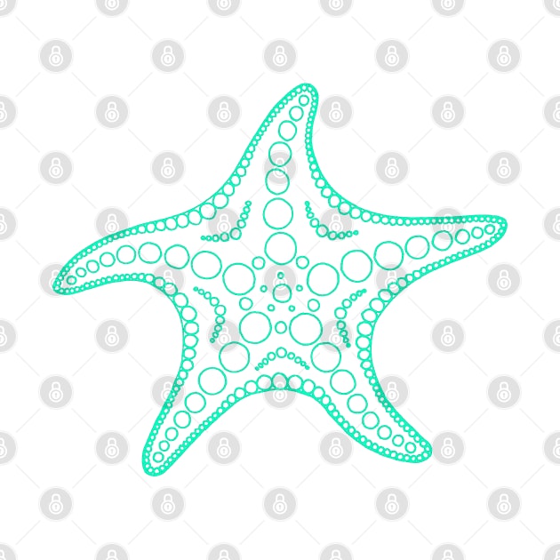 Starfish (cyan/white) by calenbundalas