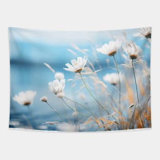 Wild flower Water Lake Nature Serene Tapestry