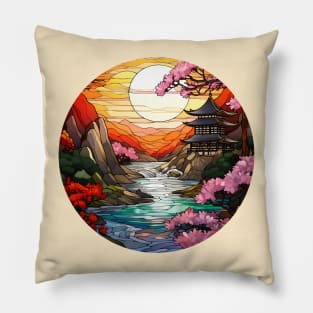 Cherry Blossom Temple Pillow