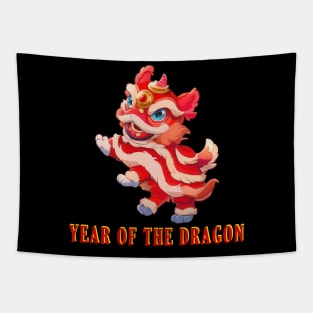 Golden Dragon Lunar Year Of The Dragon 2024 Tapestry