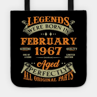 56th Birthday Gift Legends Born In February 1967 56 Years Old Tote