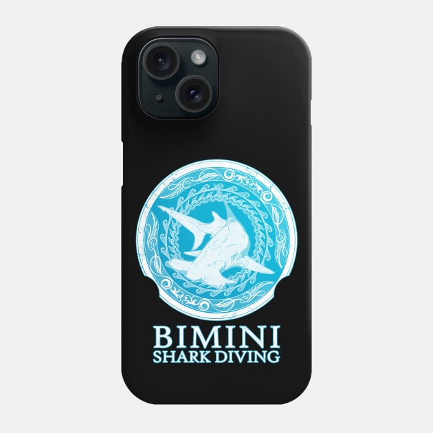 Hammerhead Shark Diving Bimini Phone Case by NicGrayTees