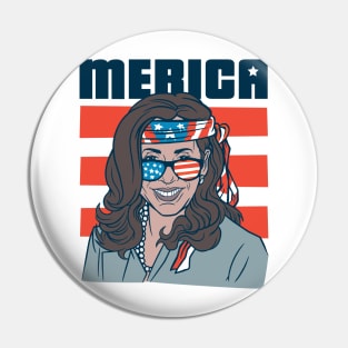 Funny Vice President Kamala Harris 4th of July Merica Pin