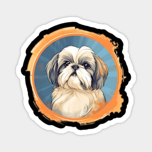 Shih Tzu Cute  Painting Magnet