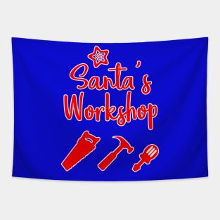 Santa's Toy Workshop Tapestry