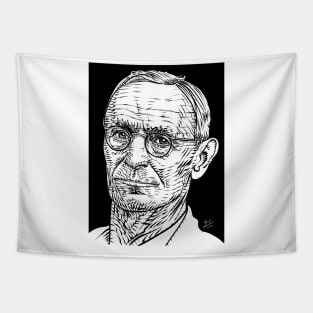 HERMANN HESSE ink portrait Tapestry