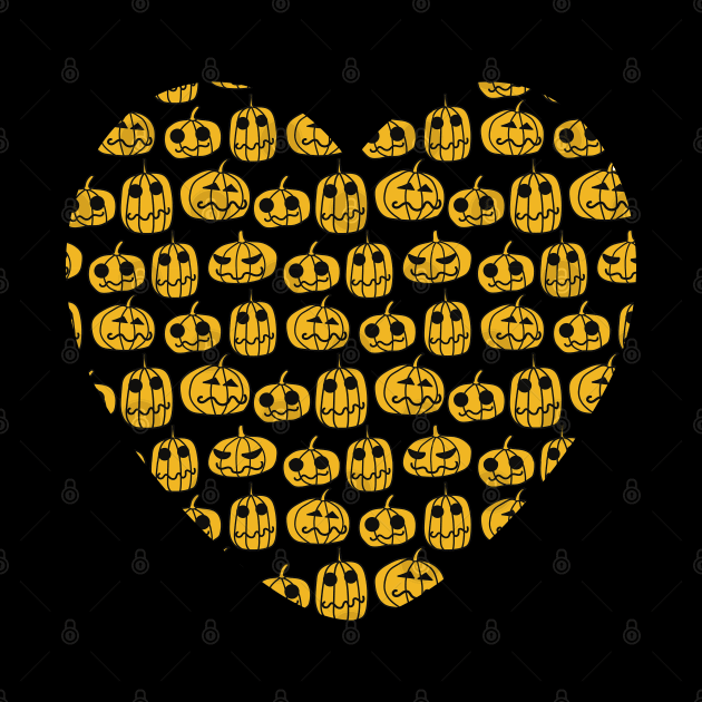 Pumpkin Heart - Funny Halloween Scary - October by OrionBlue