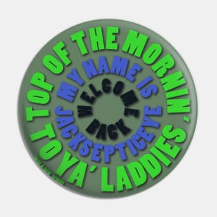 Sam the Septic Eye Typography Pin