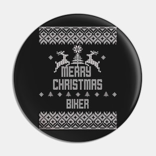 Merry Christmas BIKER Pin