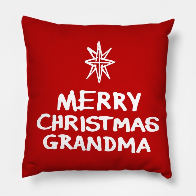 Merry Christmas Grandma B Pillow by Very Simple Graph