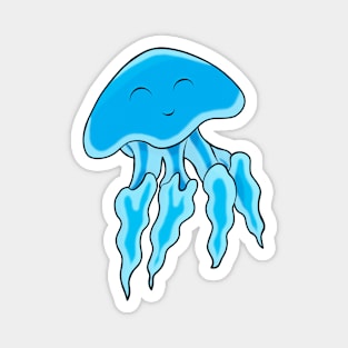 Cute Blue Jellyfish Magnet