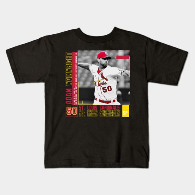 Rinkha Adam Wainwright Baseball Edit Tapestries Cardinals Kids T-Shirt