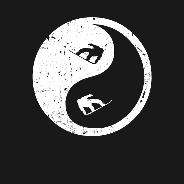 Snowboarding Ying Yang T-Shirt by Jonny1223