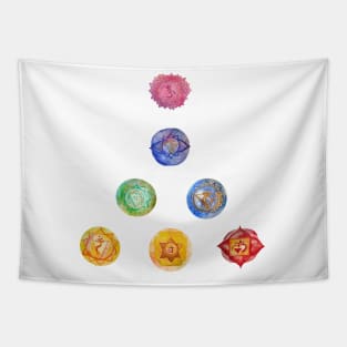 7 Chakras Pyramid Tapestry