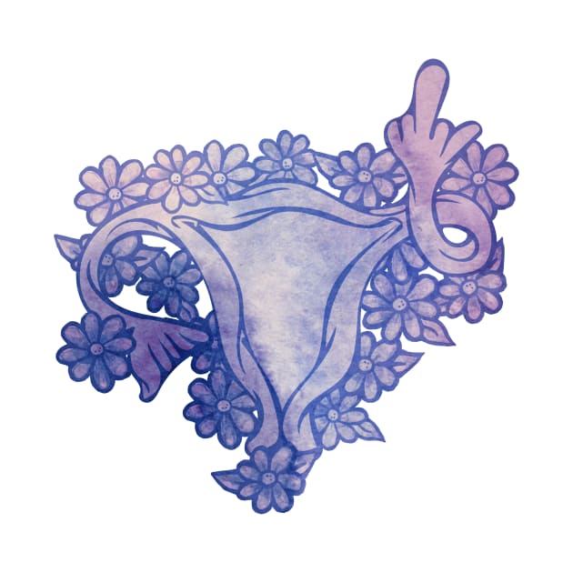 Angry Uterus And Its Middle Finger by bubbsnugg