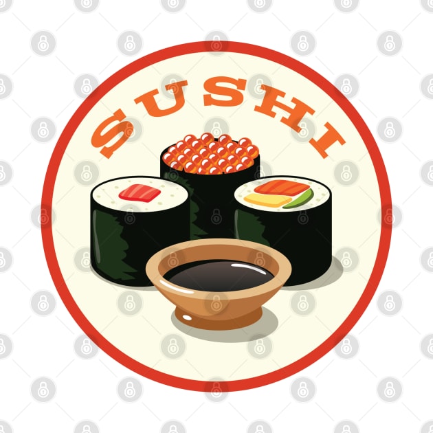 Cute kawaii sushi, sushi lovers by Islanr