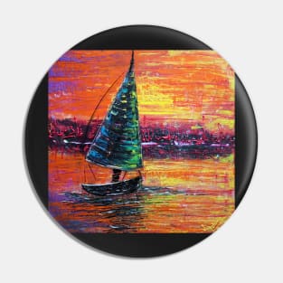 Sailing at Sunset Pin