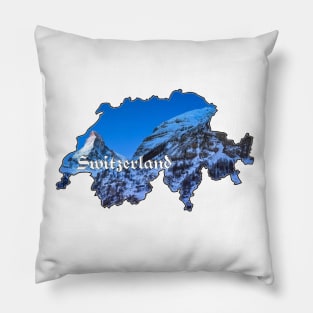 Switzerland Map Pillow