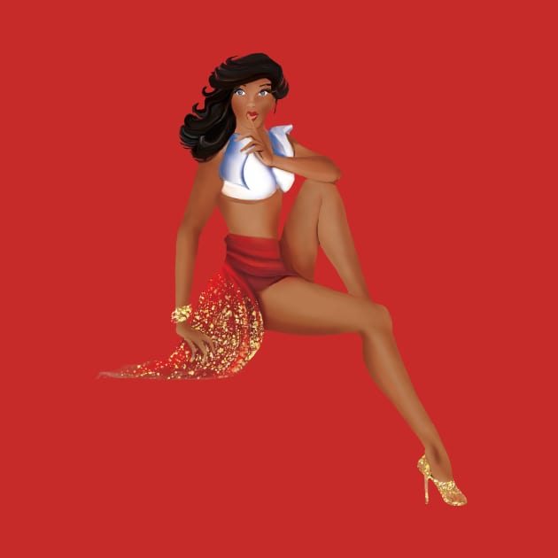 Black Girl Pinup by digitaldoodlers