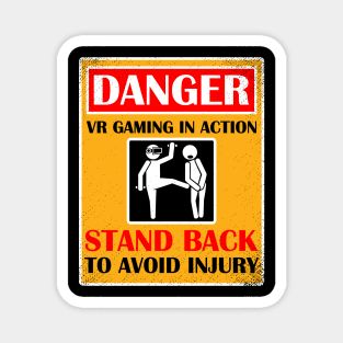 Danger VR Gaming Player Game Hazard Warning Virtual Reality Gamer Magnet