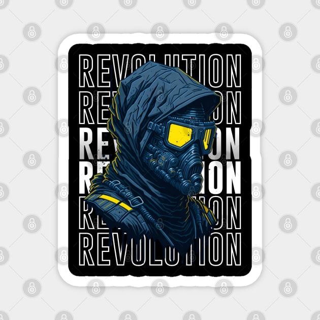 Cyborg Revolution Magnet by QuirkyPrintShop