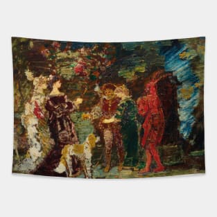 Characters of Faust by Adolphe Monticelli Tapestry