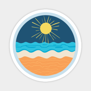 sun, sea, and beach Magnet